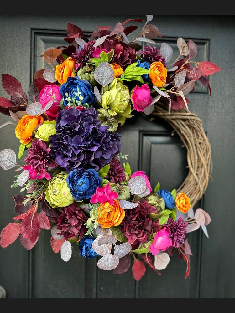 Moody Burgundy & Black Artificial Flowers and Greenery Deluxe