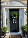 Greenery Spring Wreath w Hydrangea Sash