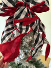 Plaid Tree Topper for Winter w D Stevens Double Sided Ribbon