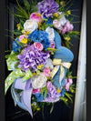 Easter Wreath w Flocked Bunnyfor Spring