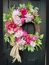 Pinks & Polka Dots Wreath for Spring