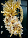 Glam & Gold Pumpkin Wreath for Fall