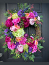 Bright Bouquet Wreath for Spring, Year Round