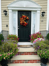 Burnt Orange Peony & Hydrangea Wreath for Fall