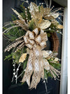 Opulent Pearl & Champagne Winter Wreath