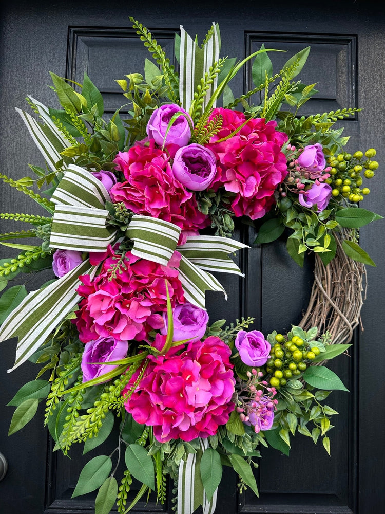 Deals RTS Peony and Hydrangea Wreath, Hydrangea Wreath, Front Door Wreath, New Home Door Wreath, Hydrangea Wreaths, Ready to Ship