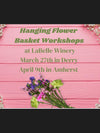 Sip and Craft Spring Floral Basket Workshops at The LaBelle Winery Derry & Amherst Locations