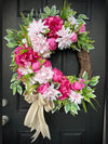 Pinks & Polka Dots Wreath for Spring