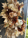 Boho White Pumpkin Wreath for Fall