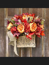 Charming Fall Floral Basket Arrangement w Peonies and Hydrangeas