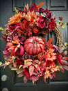 Moody Pumpkin & Ivy Wreath for Fall Fall