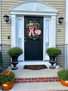 Pretty in Pink Fall Pumpkin Wreath