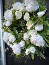 Lime Cream Peony and Rise Spring Wreath, Year Round Blooms