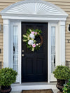 White Hydrangea Wreath w Peonies for Year Round, Spring Decor