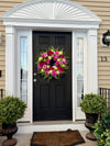 Pink & Lime Peony and Hydrangea Spring Wreath, Year Round Blooms