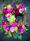 Bright Bouquet Wreath for Spring, Year Round