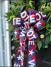 XL Vote Bow in Red and Blue *Bow Only