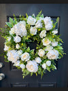 Lime Cream Peony and Rise Spring Wreath, Year Round Blooms