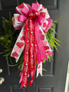 Large Valentines Day Bow for Wreath