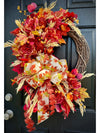 Traditional Peony Wreath for Fall