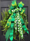 St Patricks Day Bow for Wreath