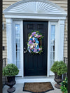 Easter Wreath w Flocked Bunnyfor Spring