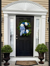 Chinoiserie Bow & Hydrangea Wreath for Spring